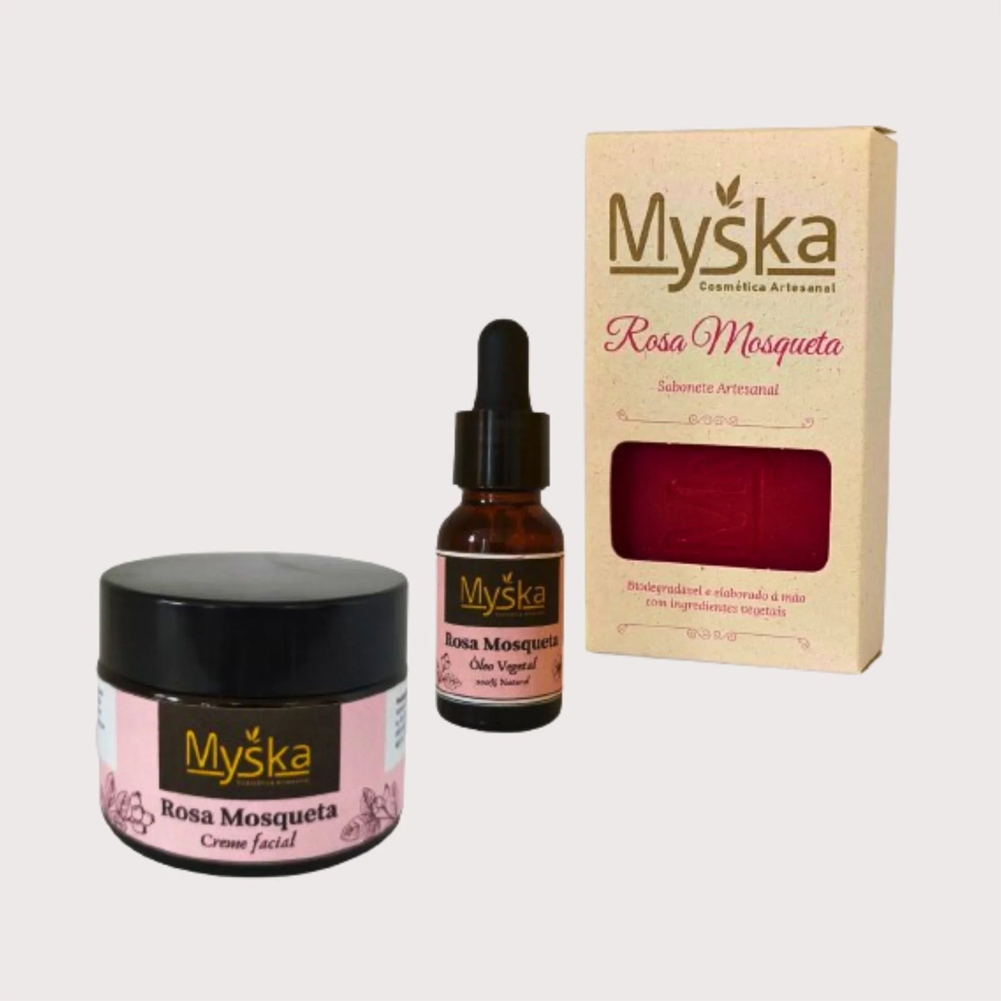 Conjunto Facial Rosa Mosqueta | Regeneração e Luminosidade Natural – Myska