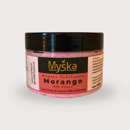 Mousse Esfoliante Morango | Esfoliação Delicada e Hidratação – Myska